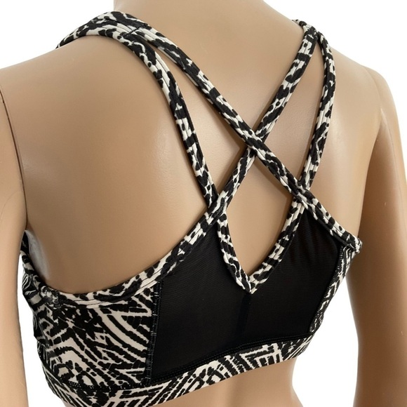 Redbox Sport Mesh Back Strappy Bra Tribal Snake Black MediumSupport Size Medium - Picture 7 of 12